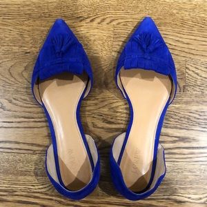 Royal blue Jcrew tassel flats